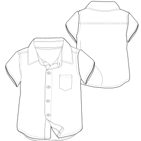 Moldes de confeccion para UNIFORMES Camisas Camisa colegio 7263